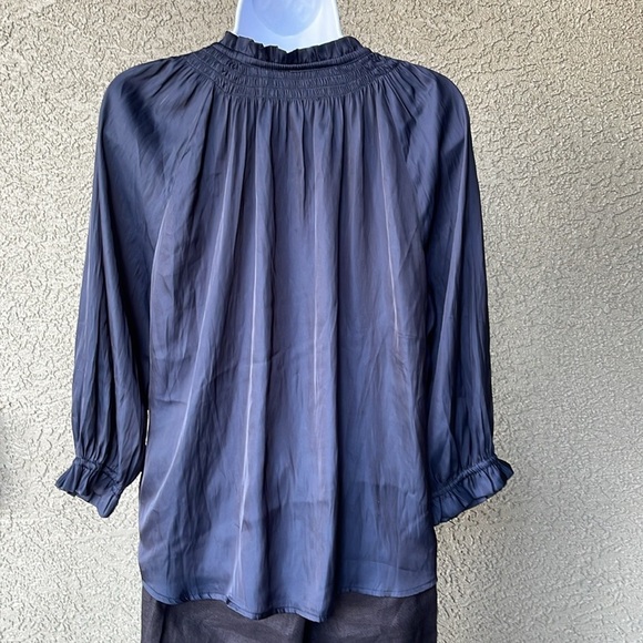 No.051 Lucky Brand Midnight Blue Long Sleeve Top - Picture 4 of 7